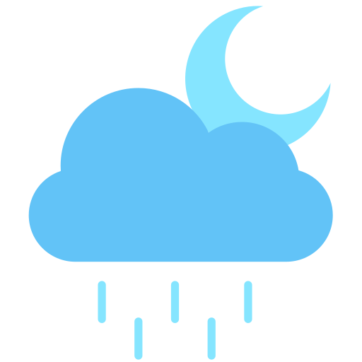 Rainy night Generic Flat icon