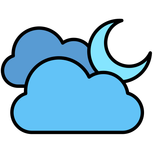 nubes-luna icono gratis