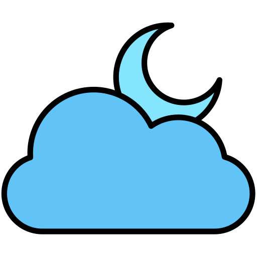 Cloudy night - free icon