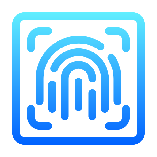 identificación de huellas dactilares icono gratis