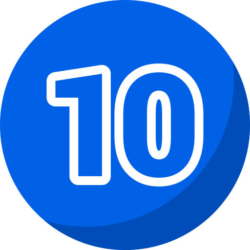 numero 10 icono gratis