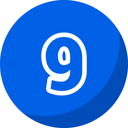 Number 9 - free icon