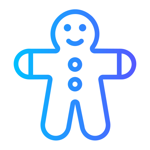 boneco de gengibre grátis ícone