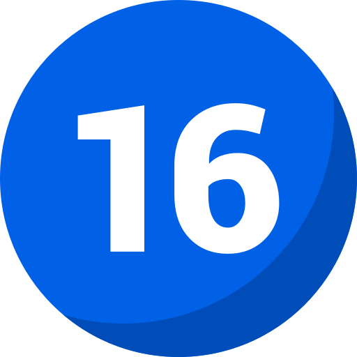 16 grátis ícone 16 grátis ícone