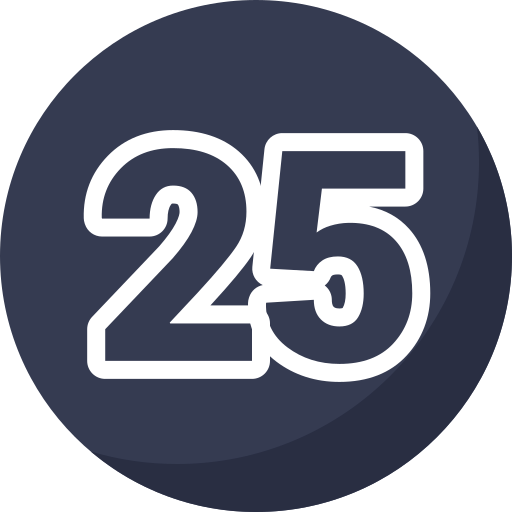 25 grátis ícone