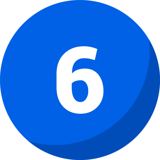 numéro 6 Icône gratuit numéro 6 Icône gratuit