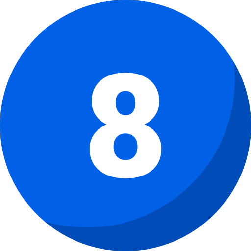 numero 8 icono gratis