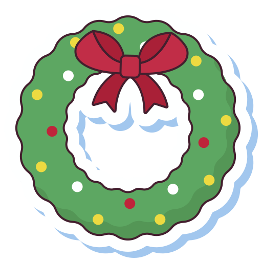 Wreath Generic Outline Color icon