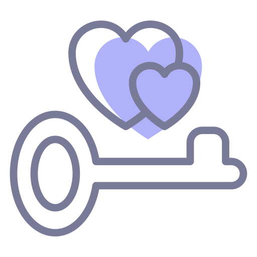 llave de amor icono gratis