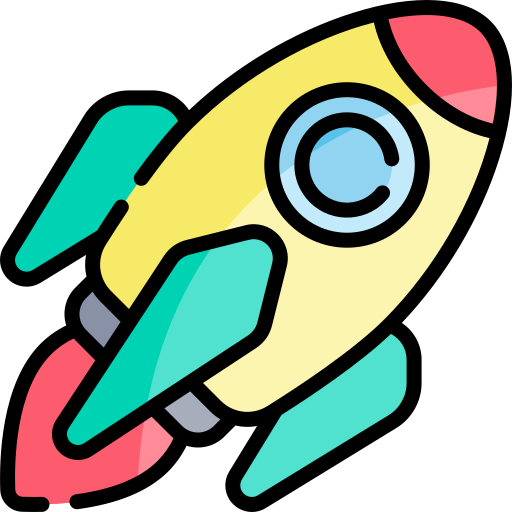 Rocket Kawaii Lineal color icon