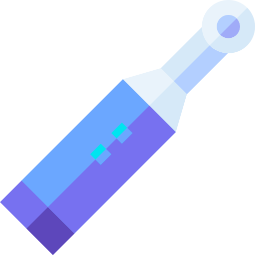 Electric toothbrush Basic Straight Flat icon