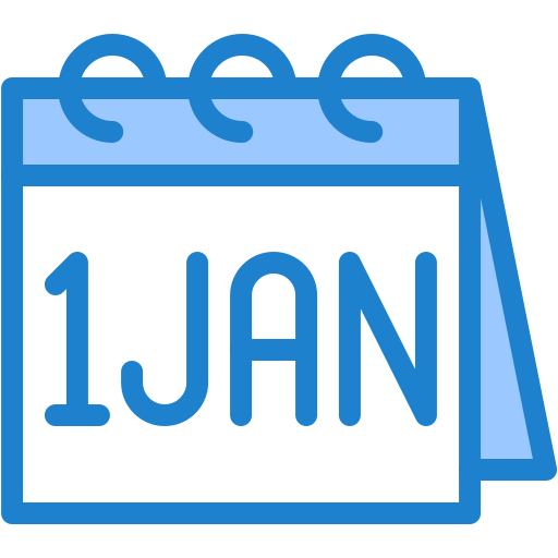 1 january Generic Blue icon