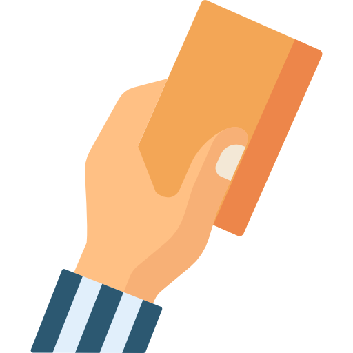 Yellow card free icon Yellow card free icon