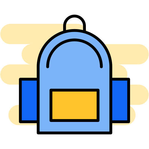 bolsa para la escuela icono gratis