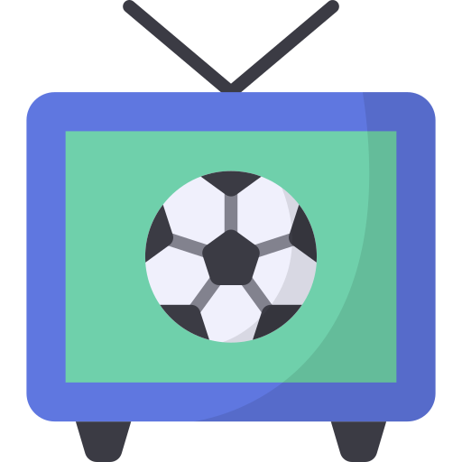 tv de fútbol icono gratis