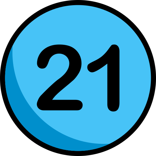 Number 21 PNG Transparent Images Free Download