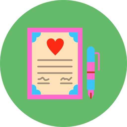 Wedding contract - free icon