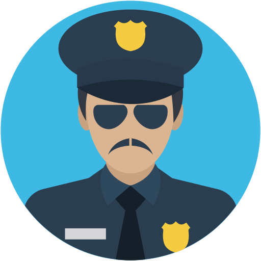 Icono de Gorra de policia Generic Outline Color