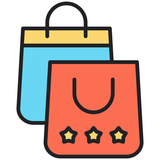 Shopping bag Generic Outline Color icon