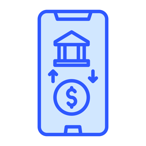 Mobile banking Generic Blue icon