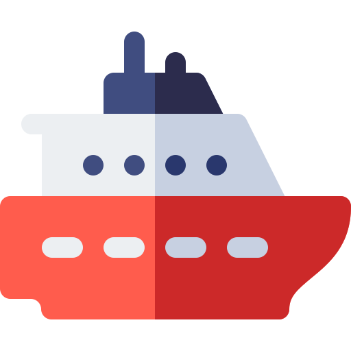 Ship Basic Rounded Flat Icon