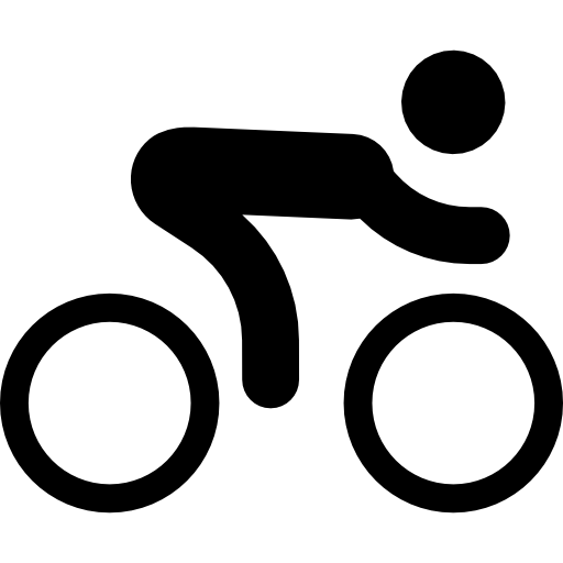 carrera de bicicletas icono gratis