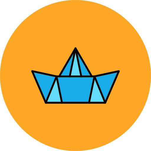 barco de papel icono gratis