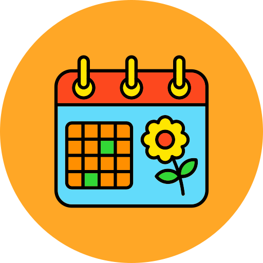 calendario de primavera icono gratis