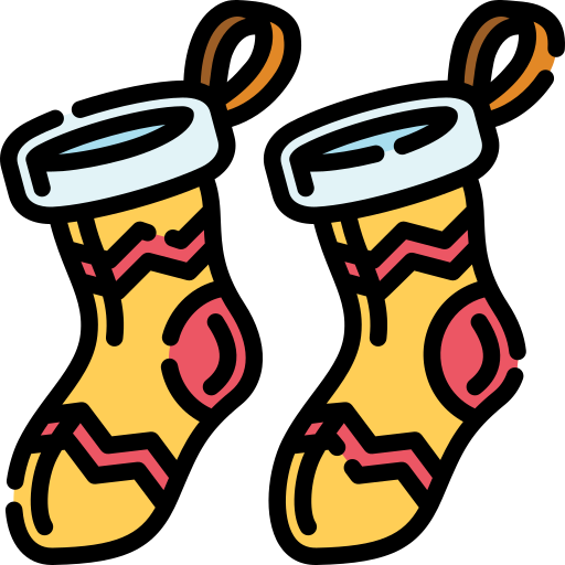 calcetines de navidad icono gratis