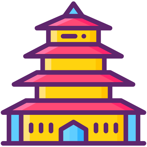 Pagoda Generic Outline Color icon