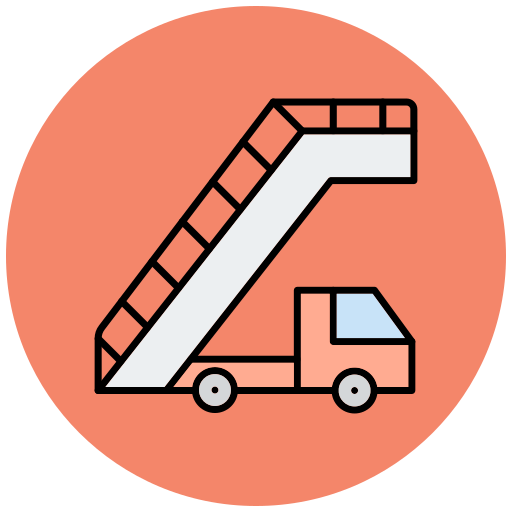 escaleras de aviones icono gratis