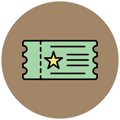 Ticket Generic Outline Color icon