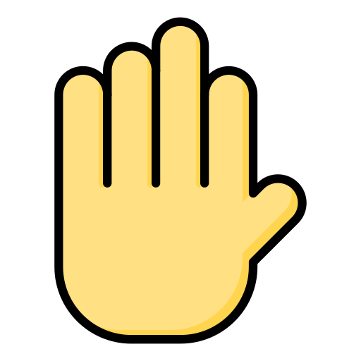 Hand Generic Outline Color icon