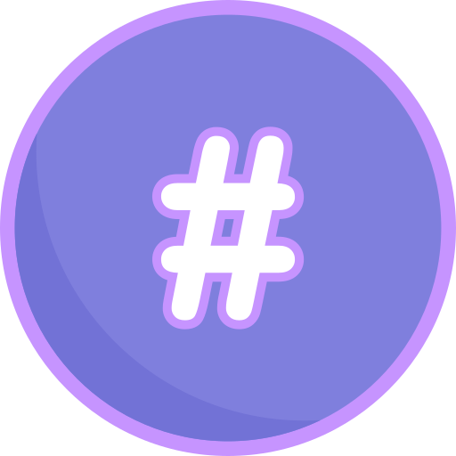 Hash key Generic Outline Color icon