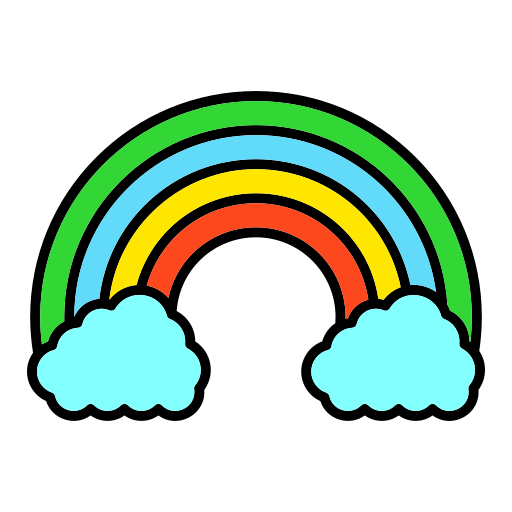 Rainbow Generic Outline Color icon