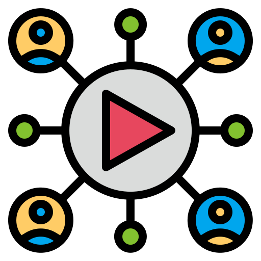 Video Generic Outline Color icon