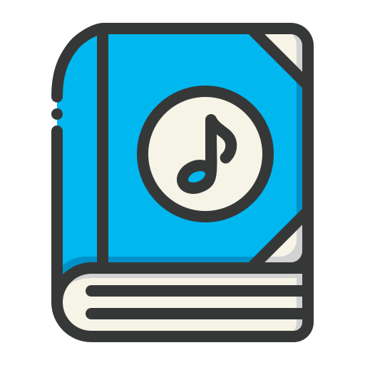 libro de música icono gratis