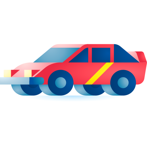 Car 3D Toy Gradient icon