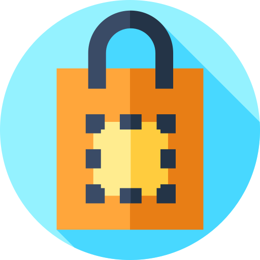 Paper bag Flat Circular Flat icon