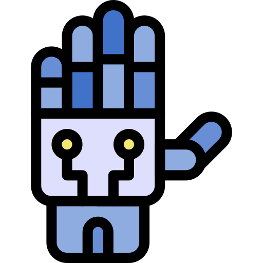 mano de robot icono gratis