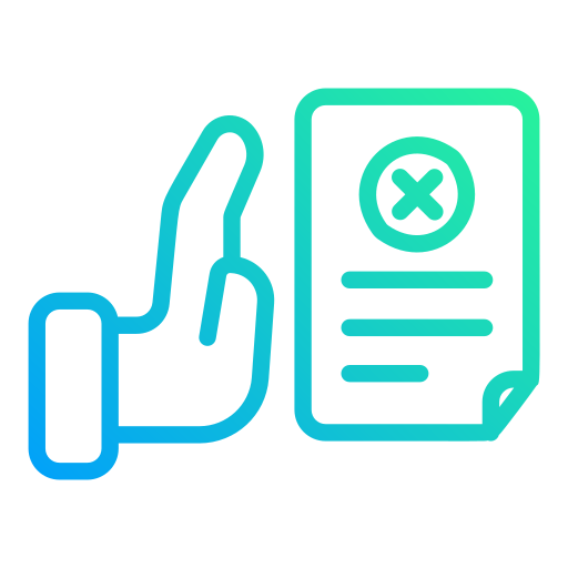 rechazado icono gratis