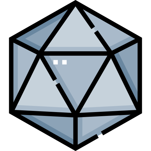 Icosahedron Detailed Straight Lineal color icon