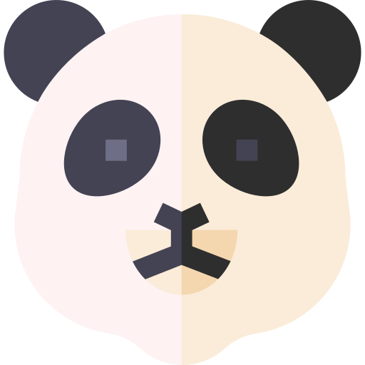 oso panda icono gratis