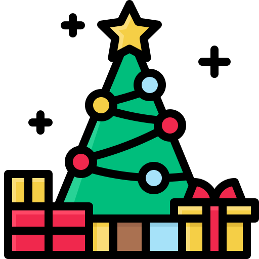 Árbol de navidad icono gratis