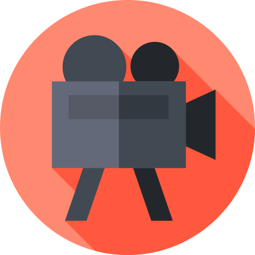 Video Camera Flat Circular Flat icon