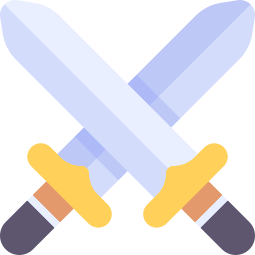 Swords Kawaii Flat icon
