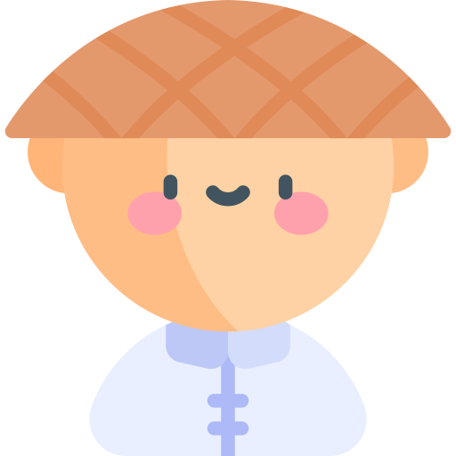 sombrero de bambú icono gratis