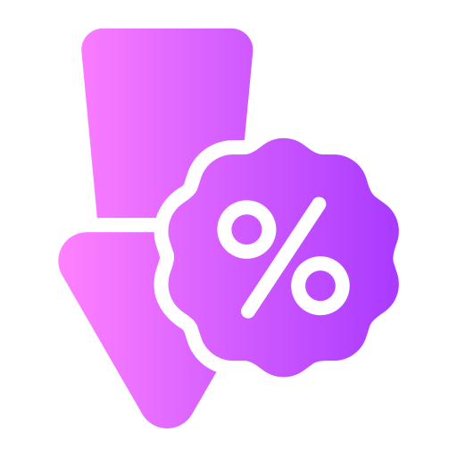 Reduce cost Generic Flat Gradient icon