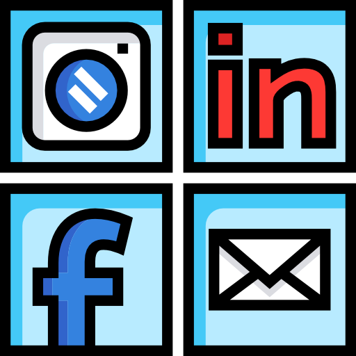 medios de comunicación social icono gratis