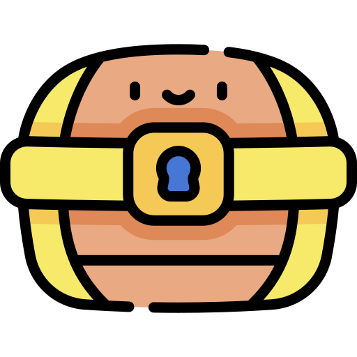 Treasure Chest Kawaii Lineal color icon